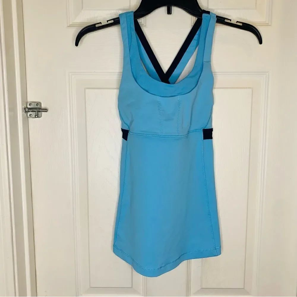 Lululemon Stuff Your Bra Tank II Blue Moon/Inkwell Size 4